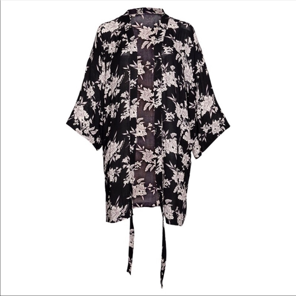 Spiritual Gangster Maya Kimono Black Floral